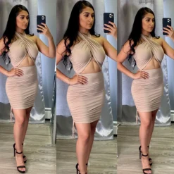 Annalise Dress (Taupe)
