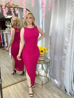 Arlette Dress (Magenta)