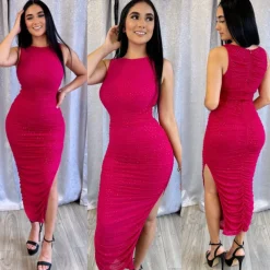 Arlette Dress (Magenta)