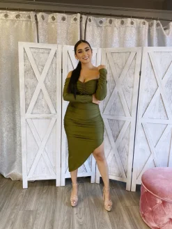 Carlina Dress (Olive)