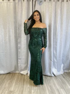 Elizabeth Gala Dress (Green)
