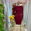 Executive Couture Dress - Burgundy