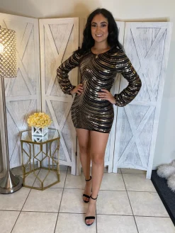 Glam Night Dress (Black)
