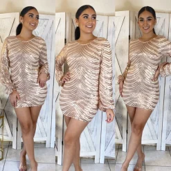 Glam Night Dress (Rose Gold)