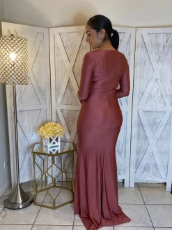 Harper Dress (Marsala)
