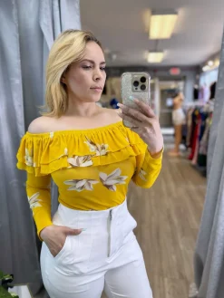 Jasmine Bodysuit (Mustard)