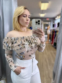 Jasmine Bodysuit (Taupe)