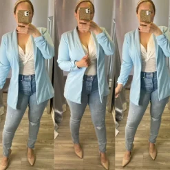 Julian Boyfriend Blazer (Baby Blue)