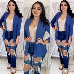 Julian Boyfriend Blazer (Denim)