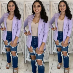 Julian Boyfriend Blazer (Lilac)