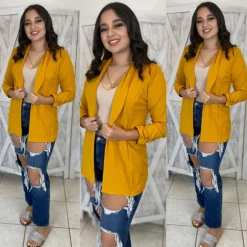 Julian Boyfriend Blazer (Mustard)
