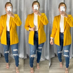 Julian Boyfriend Blazer (Mustard)