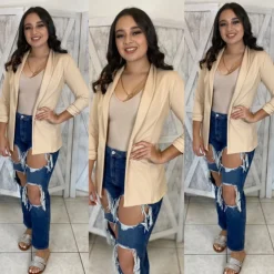 Julian Boyfriend Blazer (Oatmeal)