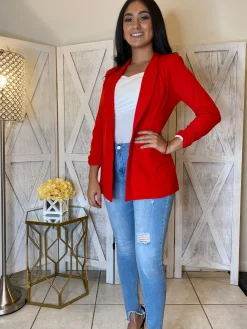 Julian Boyfriend Blazer (Red)