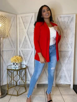 Julian Boyfriend Blazer (Red)