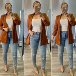 Julian Boyfriend Blazer (Terracotta)