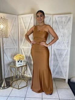 Keeping It Classy Dress (Toasted Nut)