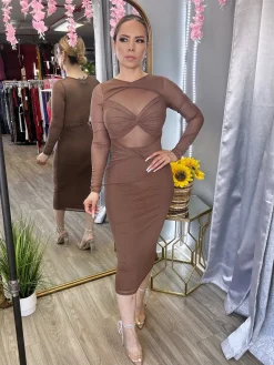 Leidy Dress (Brown)