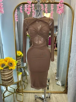 Leidy Dress (Brown)