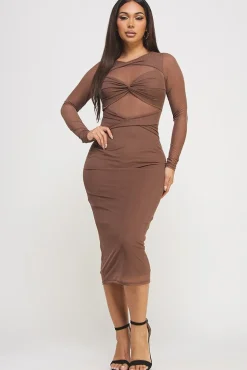 Leidy Dress (Brown)