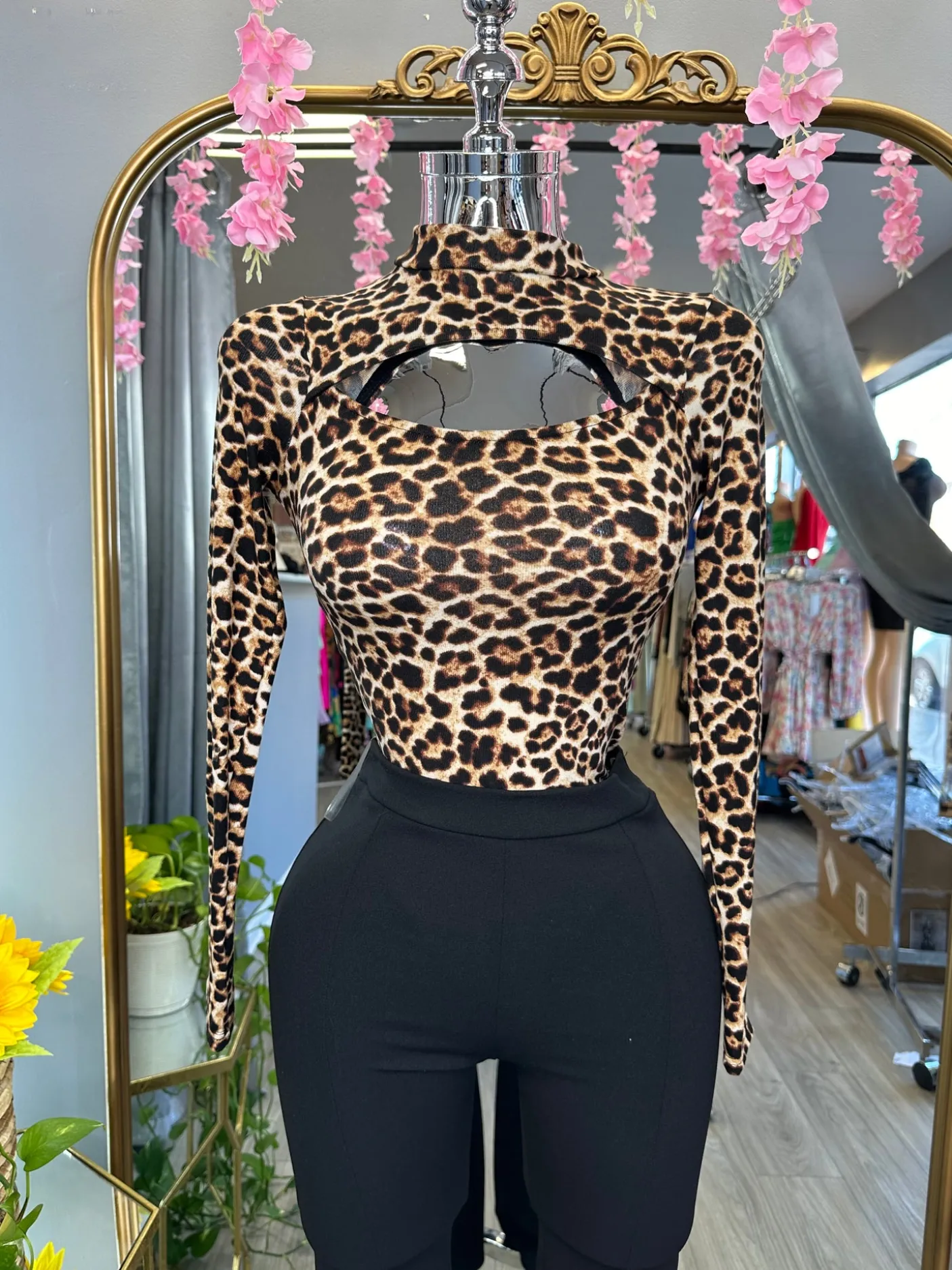 Leopard Print Bodysuit