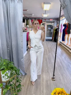 Lexie Pant Set (White)