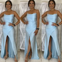 Lucia Formal Corset Dress -Blue