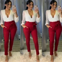 Mandy Pants (Burgundy)