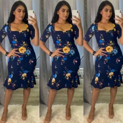 Mayren Dress (Navy)