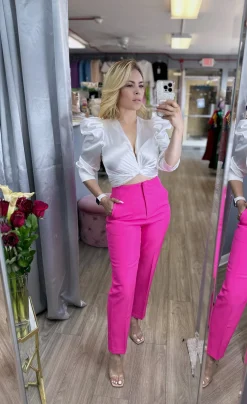 Modern Chic Pants (Fuchsia)