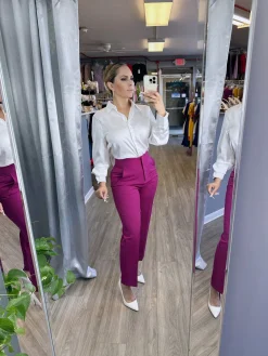 Modern Chic Pants (Magenta)