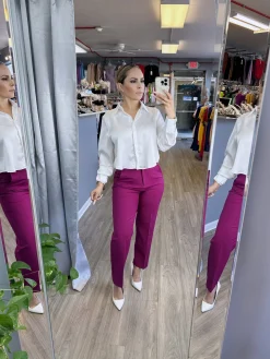 Modern Chic Pants (Magenta)
