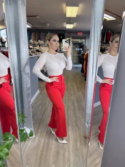 Modern Chic Pants (Red)