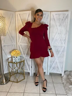 Monse Dress (Burgundy)