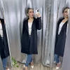 Open Front Coat (Black)