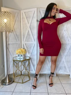 Osiris Dress (Burgundy)