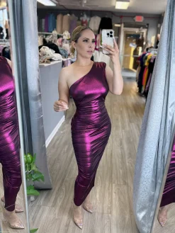 Public Figure Dress (Fuchsia)