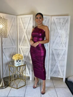 Public Figure Dress (Fuchsia)
