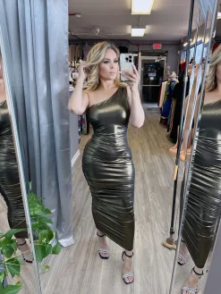 Public Figure Dress (Gold)