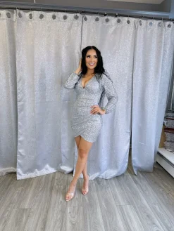 Queen Of Hearts Dress (Silver)