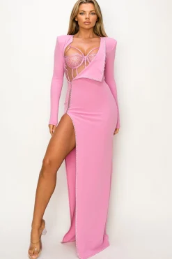 Selena Dress Set (Pink)