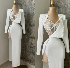 Selena Dress Set (White)