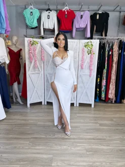 Selena Dress Set (White)