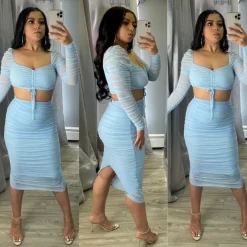 Skies Are Blue Skirt Set