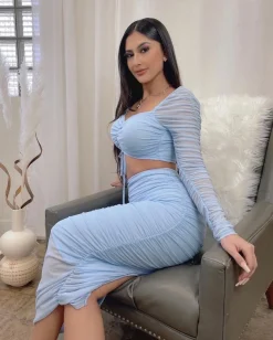 Skies Are Blue Skirt Set