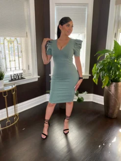 Total Flirt Dress (Sage)