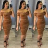 Velour Dress (Camel)