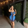 Venchy Bandage Dress (Blue)
