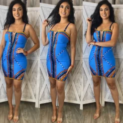 Venchy Bandage Dress (Blue)