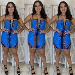 Venchy Bandage Dress (Blue)
